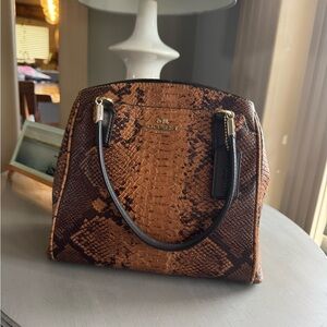 Authentic Coach Snakeskin Bag w/removable crossbody strap. Excellent used cond.